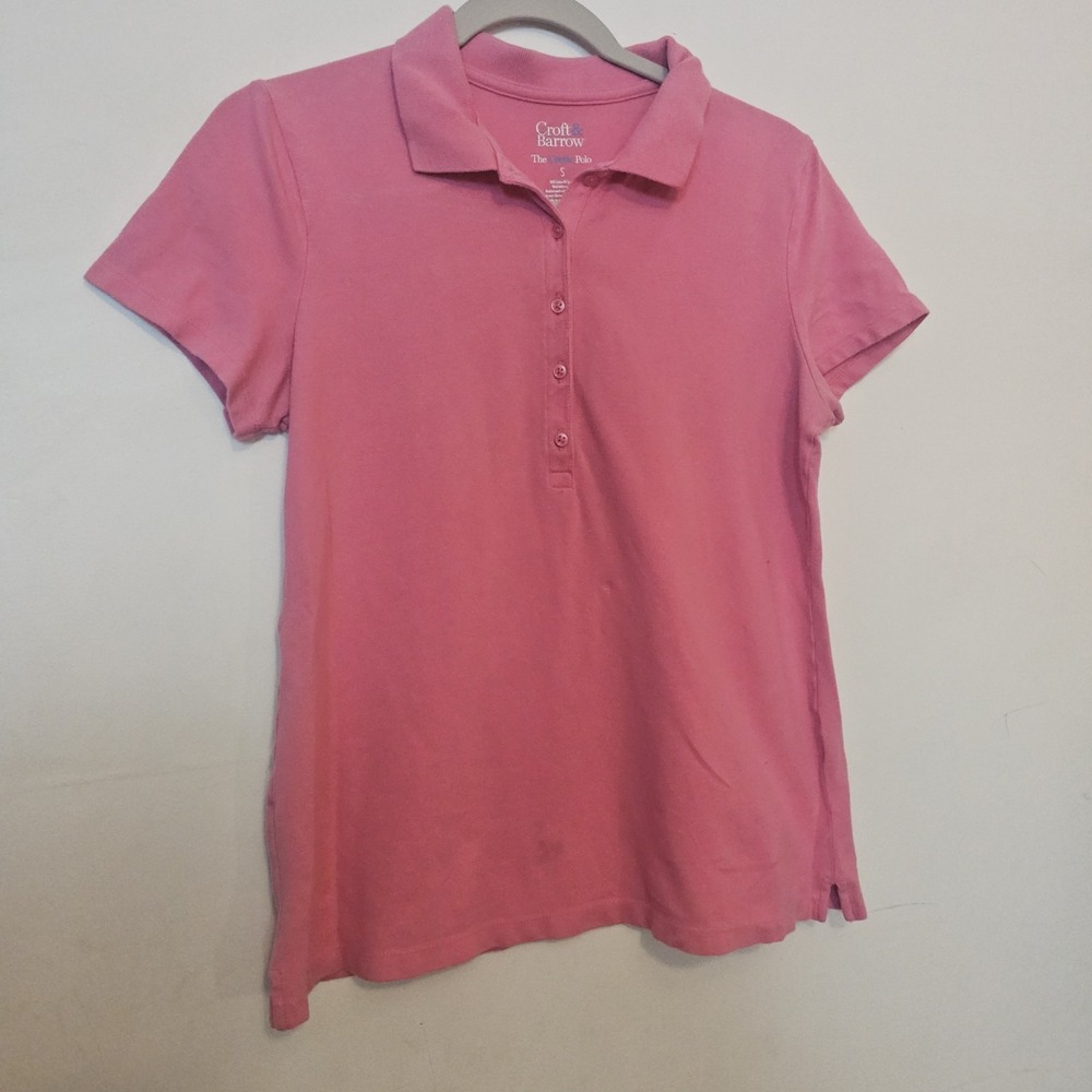 Craft And Barrow Classic Small Polo Pink Preppy Old Money